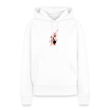 Kraft der Balance - Frauen Premium Bio Hoodie - Weiß - Vorne - Julia (174cm)