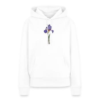 Iris - Sweat à capuche Premium bio Femme - blanc - Devant - Julia (174cm)