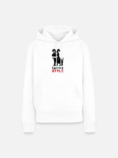 Dog i am the style - Frauen Premium Bio Hoodie - Weiß