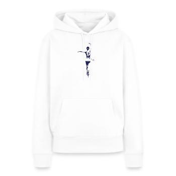 Elegante Ballerina Linie Kunst Illustration - Frauen Premium Bio Hoodie - Weiß - Vorne - Julia (174cm)