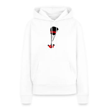Piqué - Sweat à capuche Premium bio Femme - blanc - Devant - Julia (174cm)