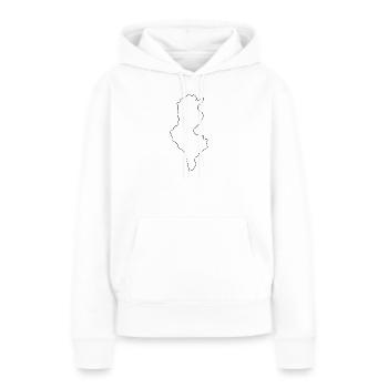 Carte panoramique de la Tunisie - Sweat à capuche Premium bio Femme - blanc - Devant - Julia (174cm)