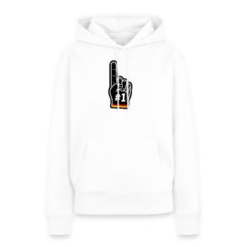 Nummer Eins Deutschland Fan - Frauen Premium Bio Hoodie - Weiß - Vorne - Julia (174cm)
