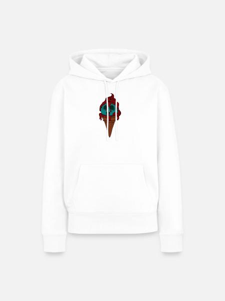 Schmelzende MonsterEis - Frauen Premium Bio Hoodie - Weiß