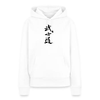 bushido - Frauen Premium Bio Hoodie - Weiß - Vorne - Julia (174cm)