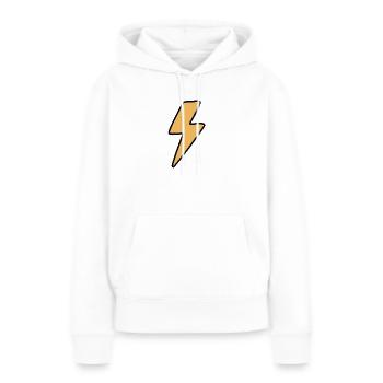 eclair - Sweat à capuche Premium bio Femme - blanc - Devant - Julia (174cm)