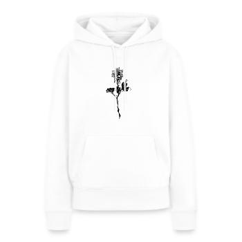Araignée et Rose Romance gothique, Saint-Valentin - Sweat à capuche Premium bio Femme - blanc - Devant - Julia (174cm)
