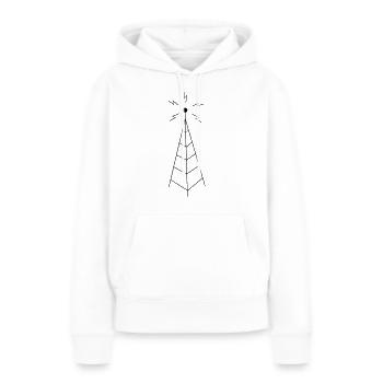 Transmission Tower Sendemast - Frauen Premium Bio Hoodie - Weiß - Vorne - Julia (174cm)