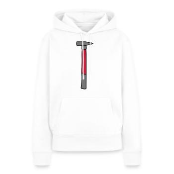 hämmern hammer nageln hauen klopfen festnageln näg - Frauen Premium Bio Hoodie - Weiß - Vorne - Julia (174cm)