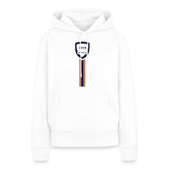 Montpellier football club - Sweat à capuche Premium bio Femme - blanc - Devant - Julia (174cm)