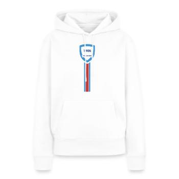 Strasbourg football club - Sweat à capuche Premium bio Femme - blanc - Devant - Julia (174cm)