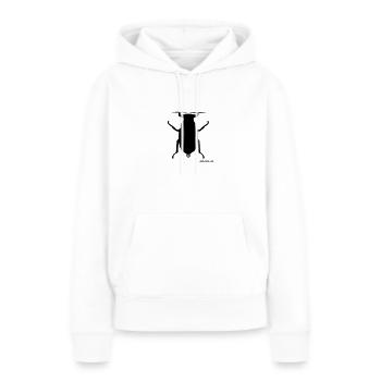 06 22 MAIKAEFER - Frauen Premium Bio Hoodie - Weiß - Vorne - Julia (174cm)