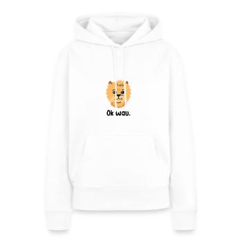 Ok wau mit Affenpinscher Hundeliebhaber - Frauen Premium Bio Hoodie - Weiß - Vorne - Julia (174cm)