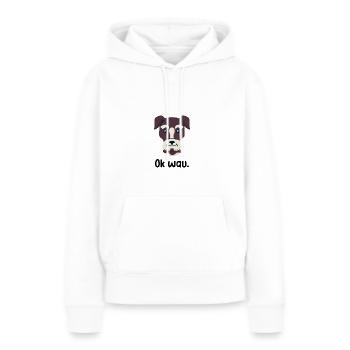 Ok wau mit Schnauzer Hundeliebhaber - Frauen Premium Bio Hoodie - Weiß - Vorne - Julia (174cm)