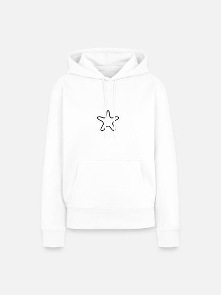 Seestern - Frauen Premium Bio Hoodie - Weiß