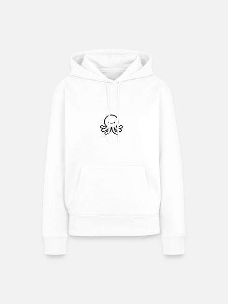 Krake - Frauen Premium Bio Hoodie - Weiß