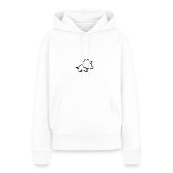 Triceratops - Frauen Premium Bio Hoodie - Weiß - Vorne - Julia (174cm)