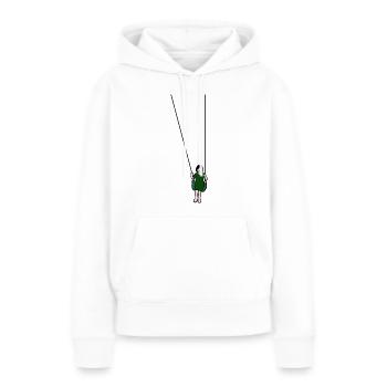 Swing - Frauen Premium Bio Hoodie - Weiß - Vorne - Julia (174cm)