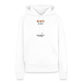 Rente Wir werden dich vermissen! Unterschriften - Frauen Premium Bio Hoodie - Weiß - Vorne - Julia (174cm)