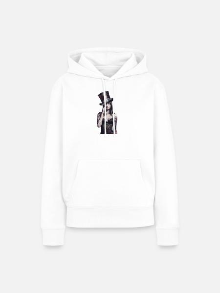 Faszinierende Frau Mit Zylinderhut Im - Frauen Premium Bio Hoodie - Weiß