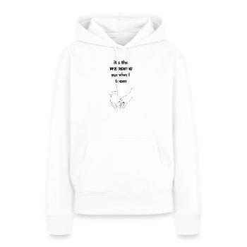 Zweisamkeit Linienkunst - Frauen Premium Bio Hoodie - Weiß - Vorne - Julia (174cm)