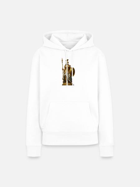 Goldene Kriegerin der Antike - Frauen Premium Bio Hoodie - Weiß