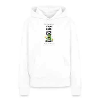 Montée de niveau du joueur grenouille - Sweat à capuche Premium bio Femme - blanc - Devant - Julia (174cm)
