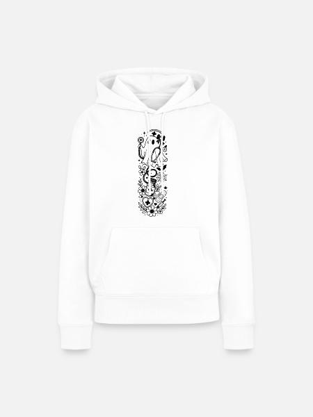 Krankenschwester Geist - Frauen Premium Bio Hoodie - Weiß