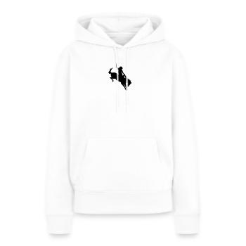 Un cowboy au rodéo - Sweat à capuche Premium bio Femme - blanc - Devant - Julia (174cm)