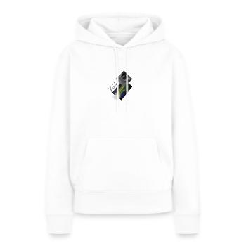 adventure life - Sweat à capuche Premium bio Femme - blanc - Devant - Julia (174cm)