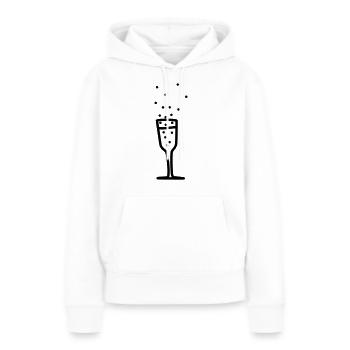 sektglas 2 - Frauen Premium Bio Hoodie - Weiß - Vorne - Julia (174cm)