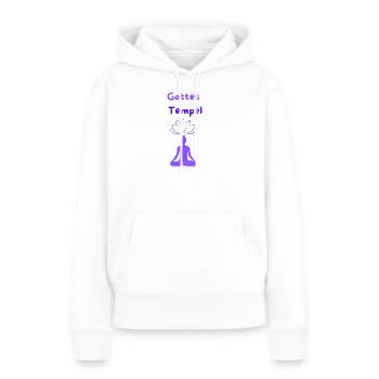 Gottes Tempel - Frauen Premium Bio Hoodie - Weiß - Vorne - Julia (174cm)