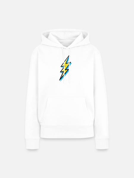 Blitz im Vorhut-Stil - Frauen Premium Bio Hoodie - Weiß