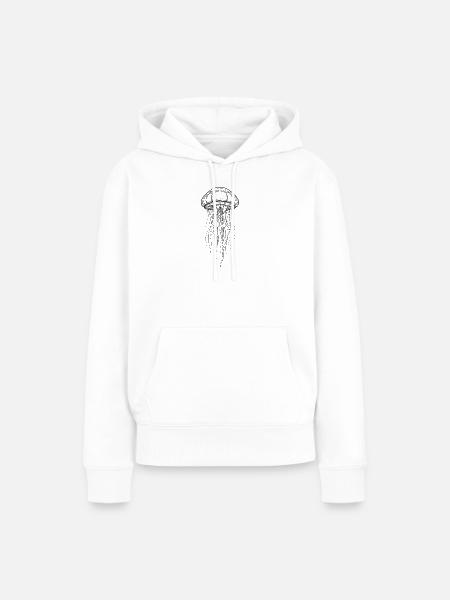 Qualle - Frauen Premium Bio Hoodie - Weiß