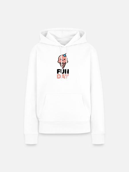 Fun Day Eiscreme Logo - Frauen Premium Bio Hoodie - Weiß