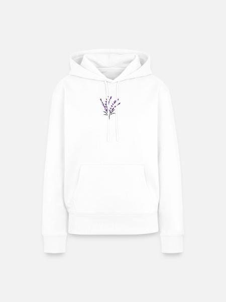 Lavendel - Frauen Premium Bio Hoodie - Weiß
