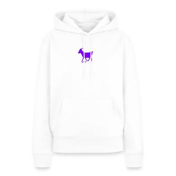 G.O.A.T. Ziege lila - Frauen Premium Bio Hoodie - Weiß - Vorne - Julia (174cm)