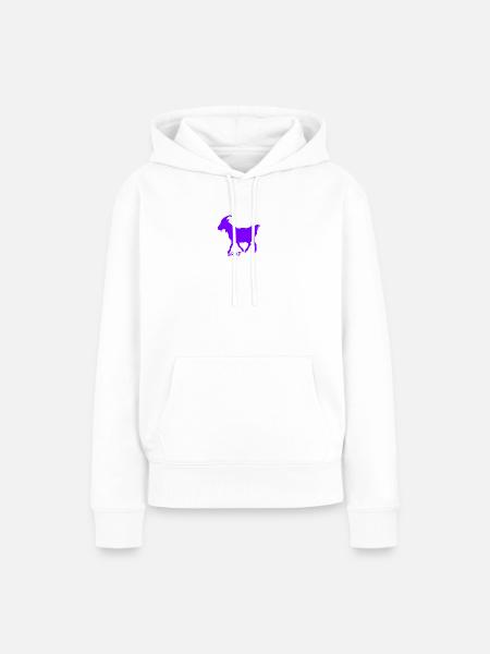 G.O.A.T. Ziege lila - Frauen Premium Bio Hoodie - Weiß