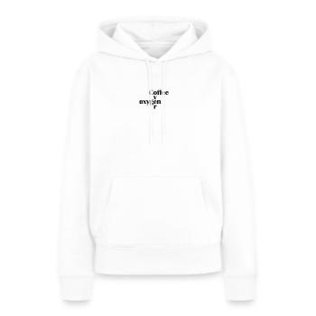Le café sur l’oxygène - Sweat à capuche Premium bio Femme - blanc - Devant - Julia (174cm)