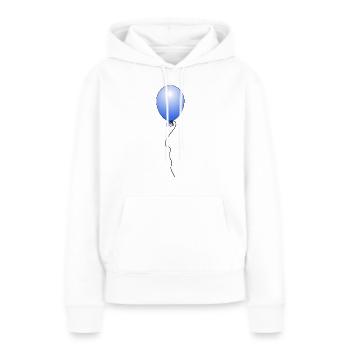 Ballon - Blau - Frauen Premium Bio Hoodie - Weiß - Vorne - Julia (174cm)