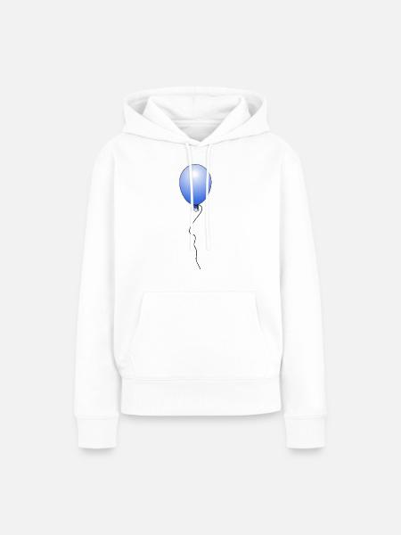 Ballon - Blau - Frauen Premium Bio Hoodie - Weiß