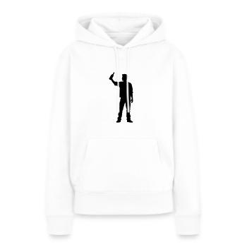 Silhouette de boisson - Sweat à capuche Premium bio Femme - blanc - Devant - Julia (174cm)