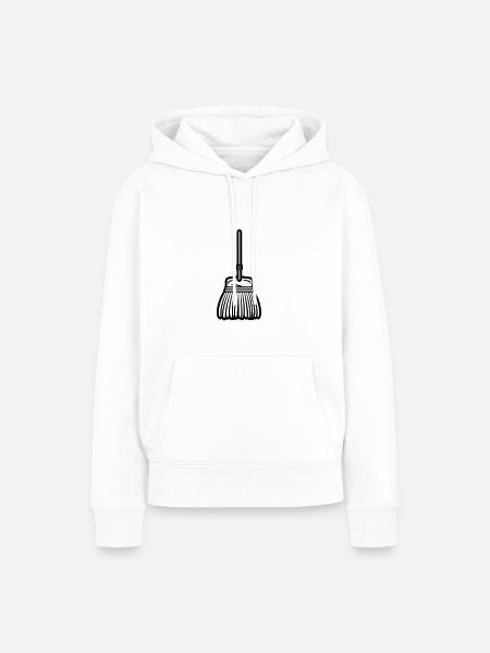 Besen - Frauen Premium Bio Hoodie - Weiß