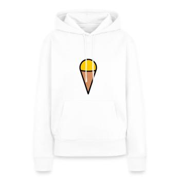 A scoop of vanilla ice cream in a waffle - Women’s Premium Organic Hoodie - white - Front - Julia (174cm)