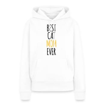 Cat Maman T-shirt maman cadeau de la fête des mères - Sweat à capuche Premium bio Femme - blanc - Devant - Julia (174cm)