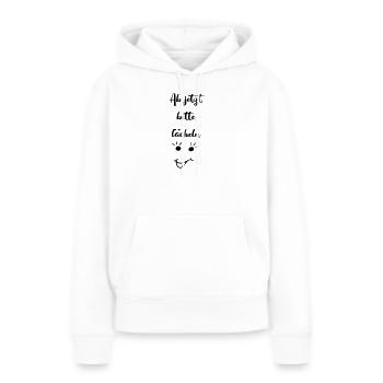 ab jetzt bitte laecheln - Frauen Premium Bio Hoodie - Weiß - Vorne - Julia (174cm)