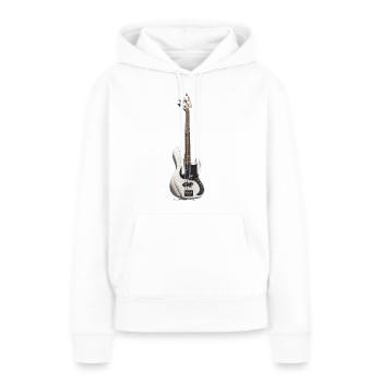 E-Bass - Frauen Premium Bio Hoodie - Weiß - Vorne - Julia (174cm)