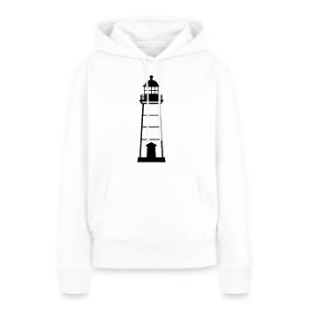 Phare - Sweat à capuche Premium bio Femme - blanc - Devant - Julia (174cm)
