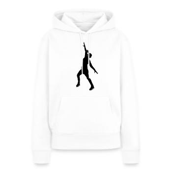 Eiskunst in schwarzer Stille - Frauen Premium Bio Hoodie - Weiß - Vorne - Julia (174cm)