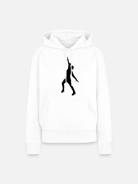 Eiskunst in schwarzer Stille - Frauen Premium Bio Hoodie - Weiß